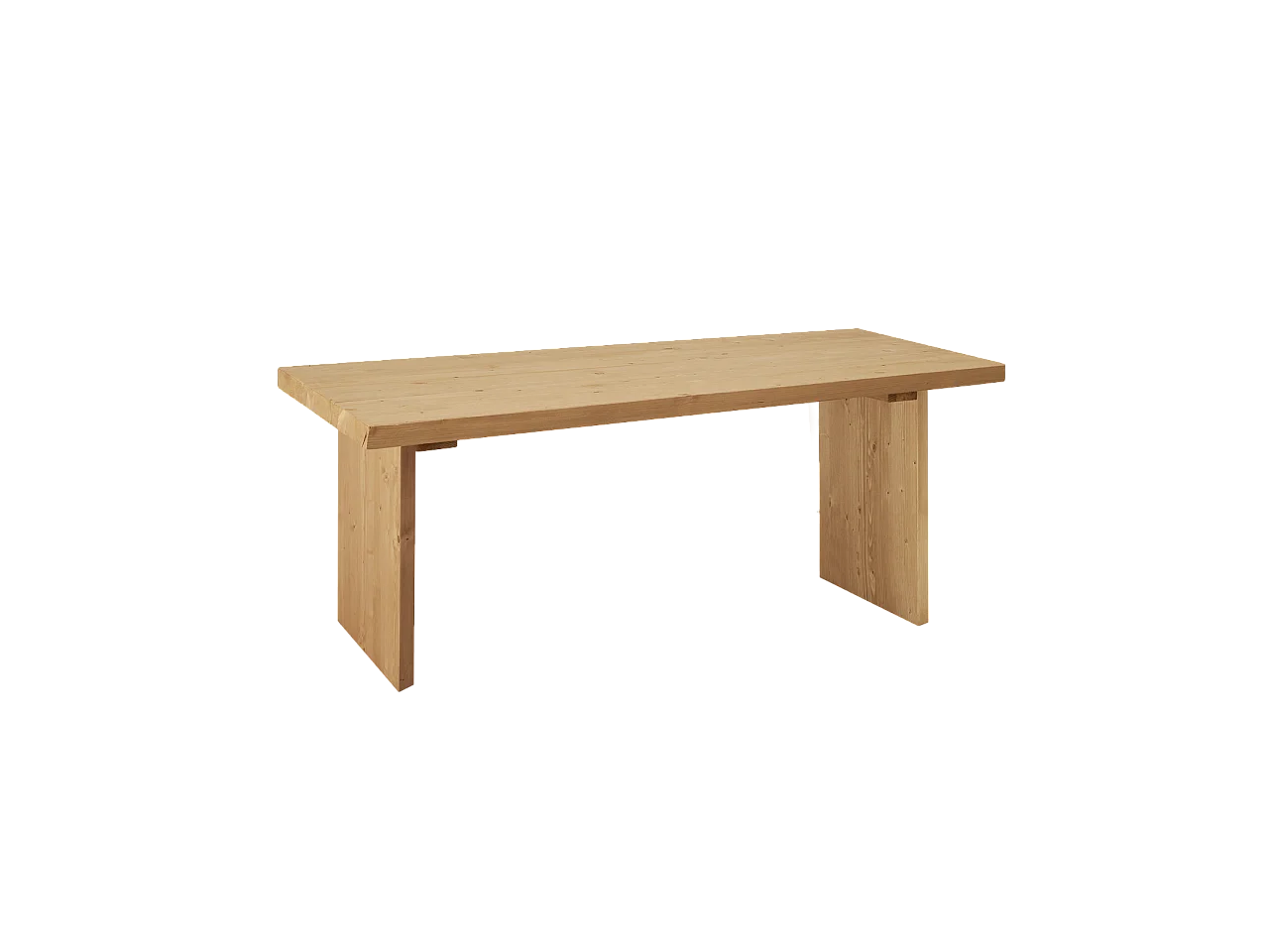 Tavolo basso rettangolare in legno massello in marrone chiaro 120x47cm - FRIDA - DECOWOOD