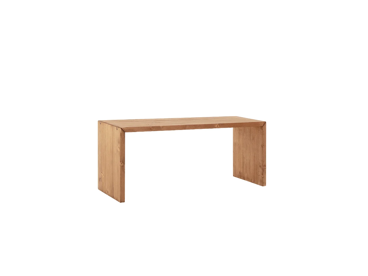 Mesa de centro rectangular de madera de abeto Decowood en color natural de 109,4x59x35cm - TELVA - DECOWOOD