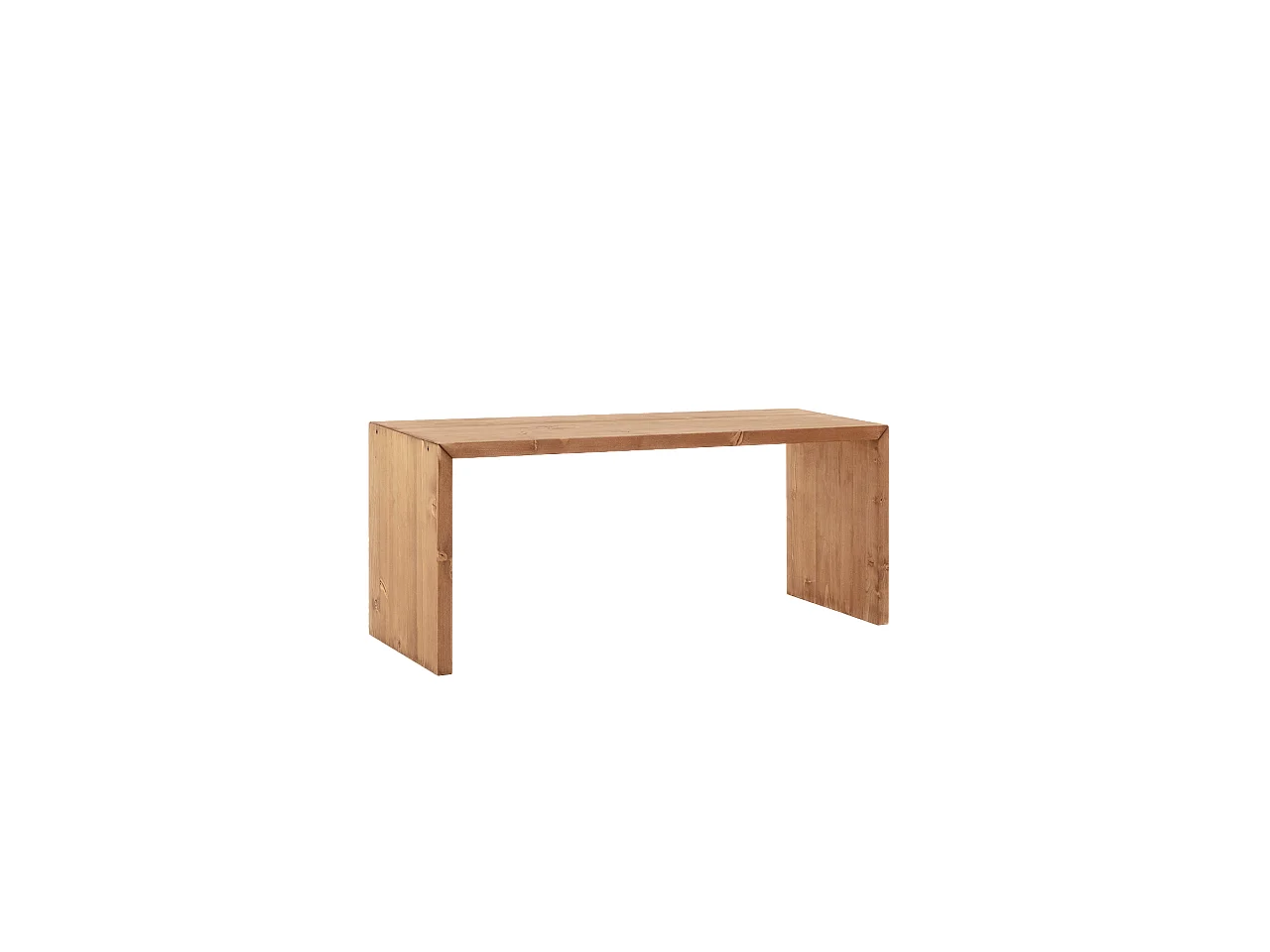 Mesa de centro rectangular de madera de abeto Decowood en color natural de 109,4x59x35cm - TELVA - DECOWOOD