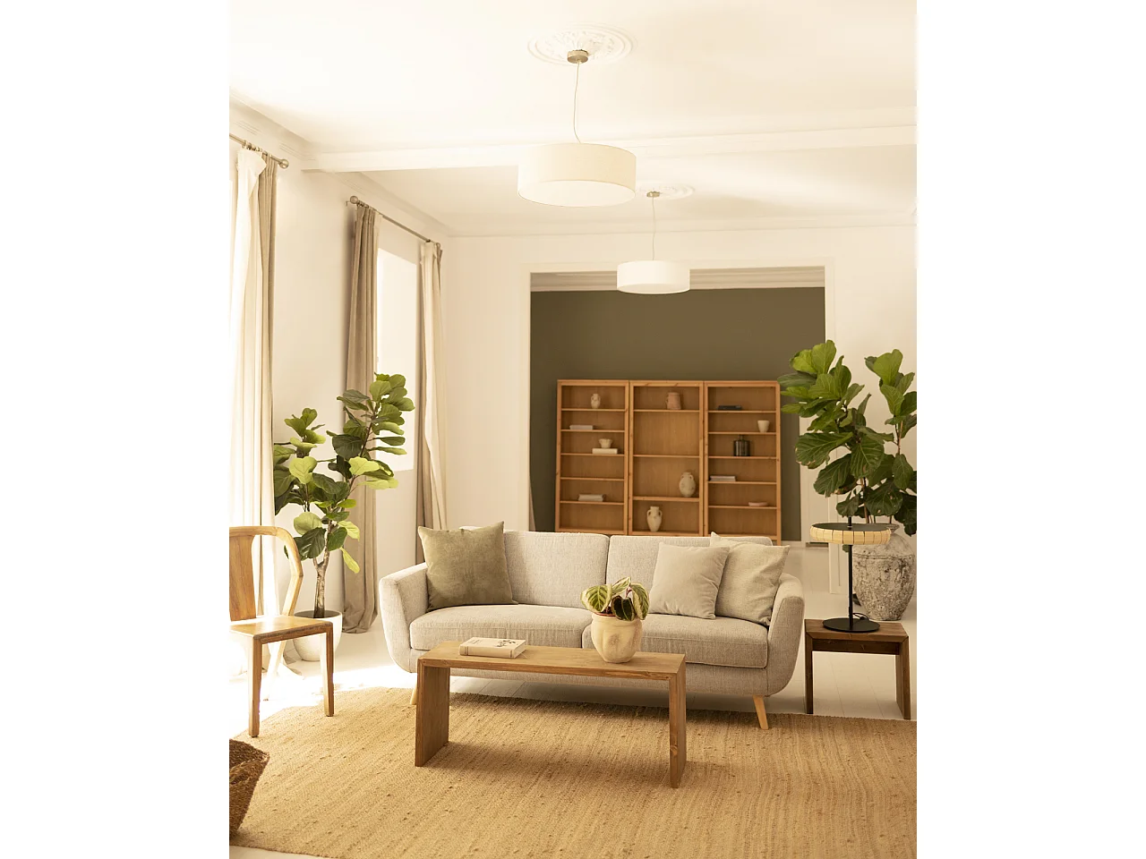 Table basse en bois de sapin vieilli 109,4x59x35cm - TELVA - DECOWOOD