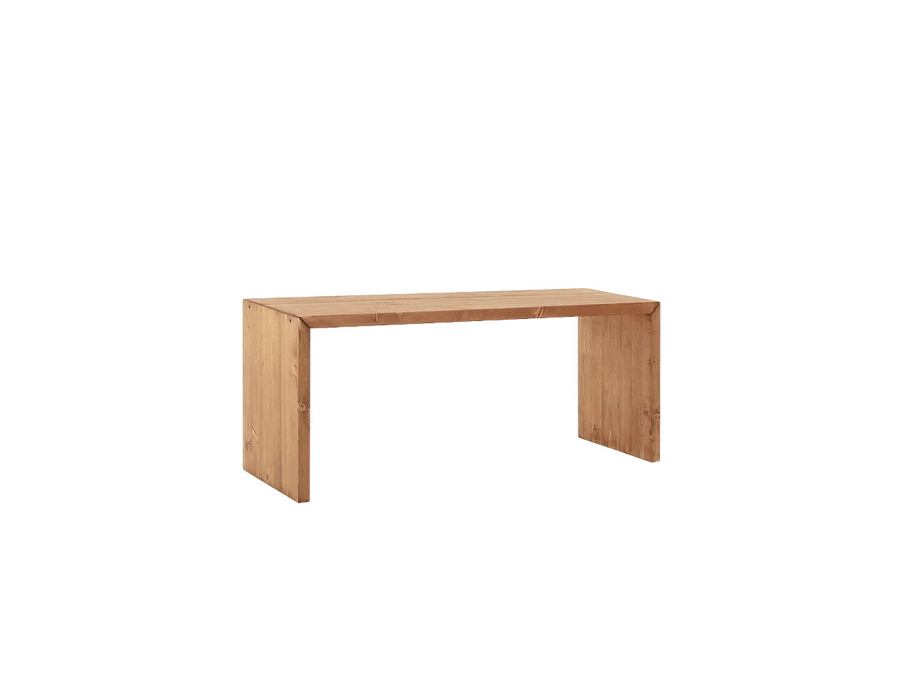 Table basse en bois de sapin vieilli 109,4x59x35cm - TELVA - DECOWOOD