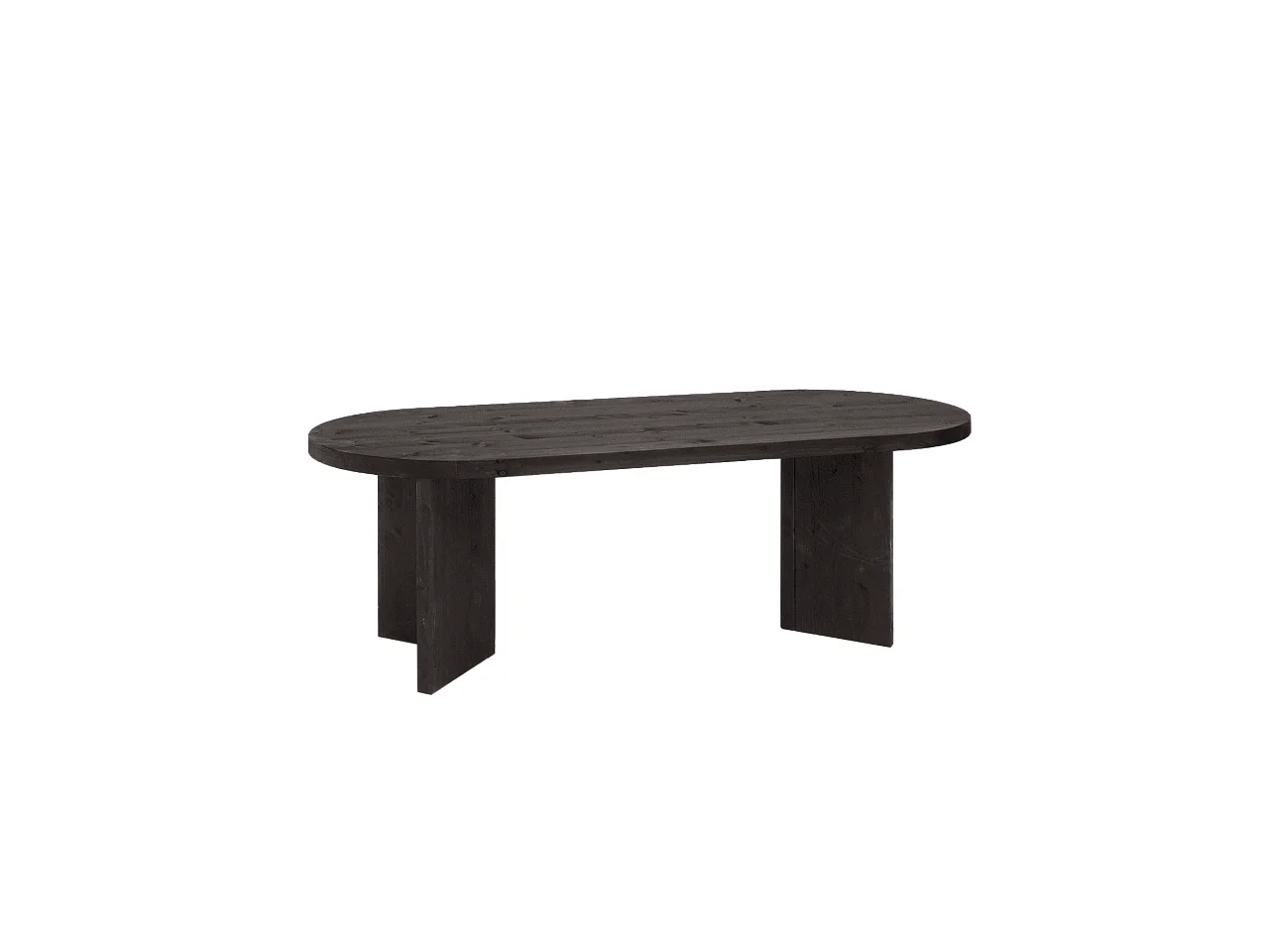 Table basse en bois de sapin noir 120x40cm - OSAKA - DECOWOOD