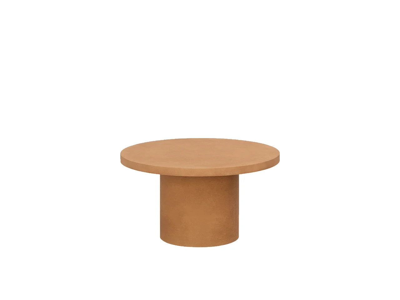 Tavolino rotondo in microcemento colore terracotta 60x33cm