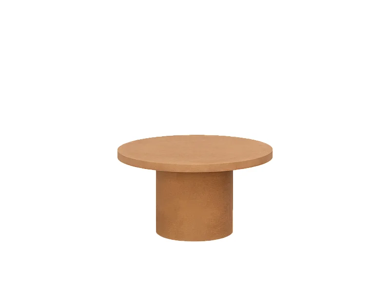 Table basse ronde en microciment de teinte terracotta 30x60cm - LUCÍA - DECOWOOD
