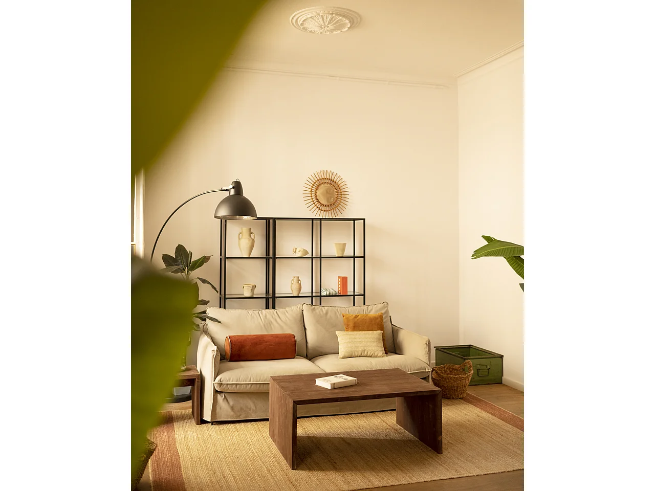 Table basse en bois de sapin marron 109,4x59x74cm - TELVA - DECOWOOD