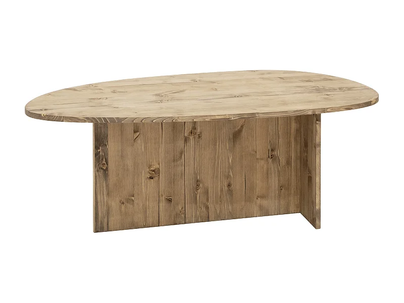 Table basse en bois de sapin vieilli 128,6x43,25cm - MUR - DECOWOOD