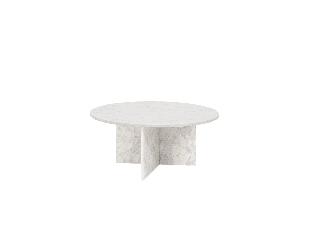 Table basse ronde en marbre Ø60cm - TOSCANA - DECOWOOD