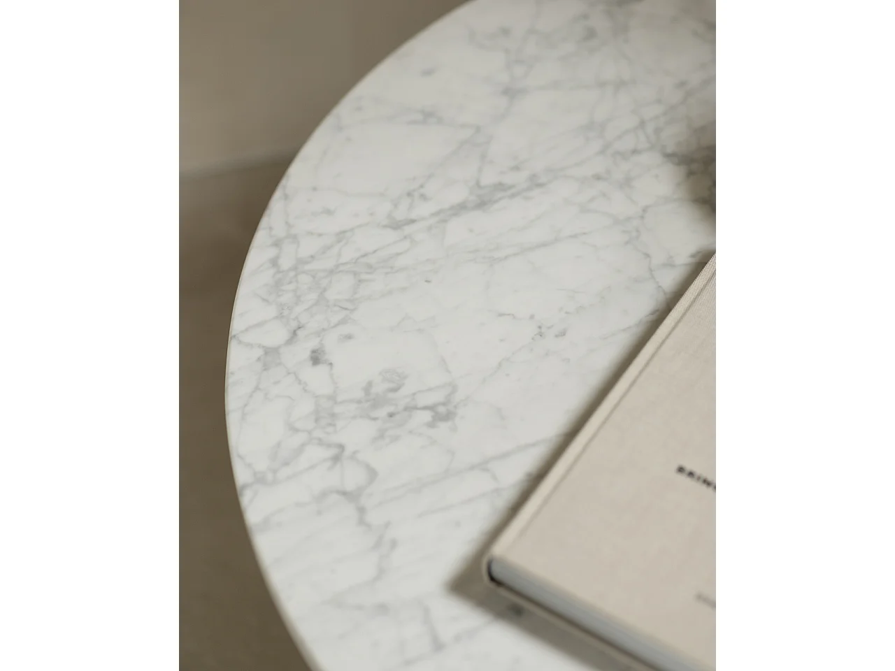 Mesa de centro redonda de mármol DECOWOOD de Ø60x40cm - TOSCANA - DECOWOOD