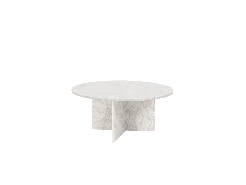 Table basse ronde en marbre Ø60cm - TOSCANA - DECOWOOD