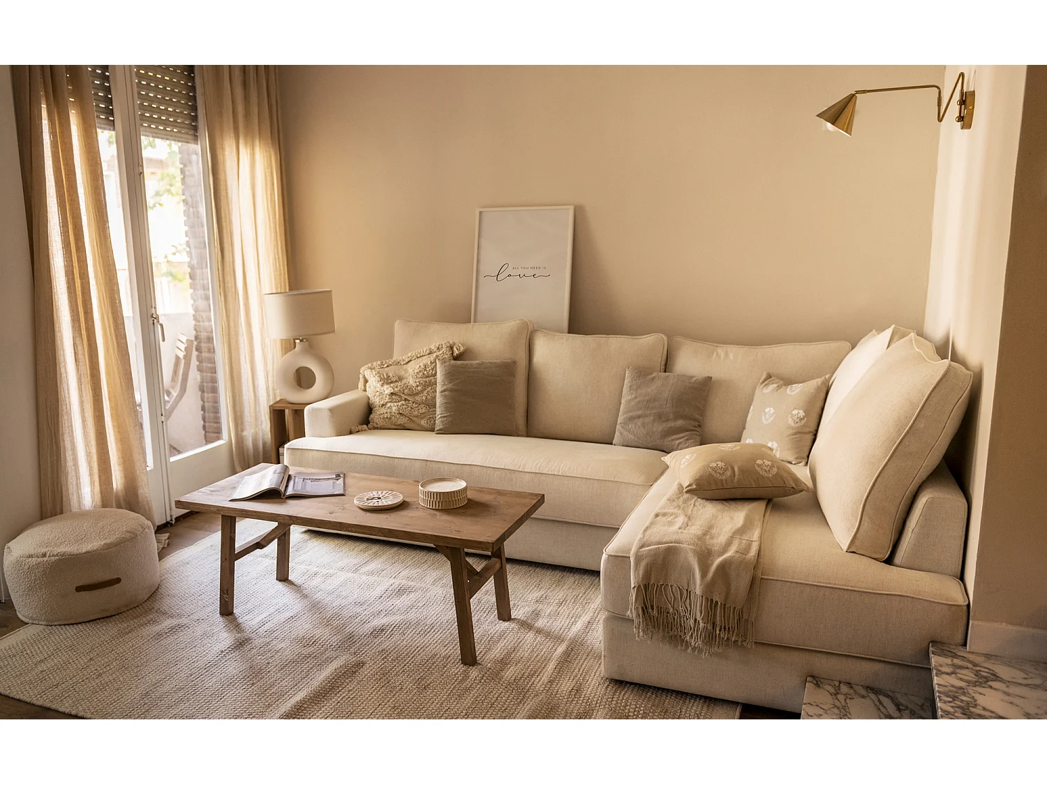 Tavolo basso rettangolare in legno massello in tono marrone scuro 120x45cm - SIEP - DECOWOOD