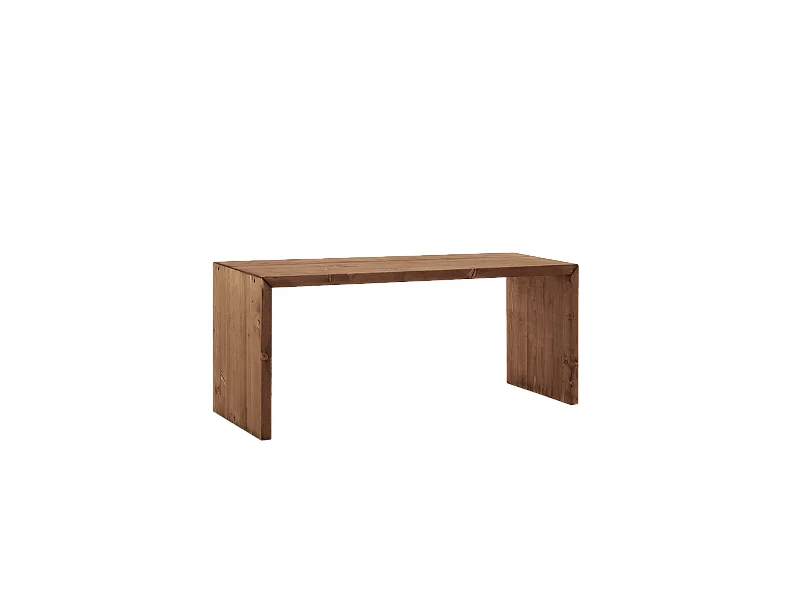 Mesa de centro rectangular de madera de abeto Decowood en color natural de 109,4x59x35cm - TELVA - DECOWOOD