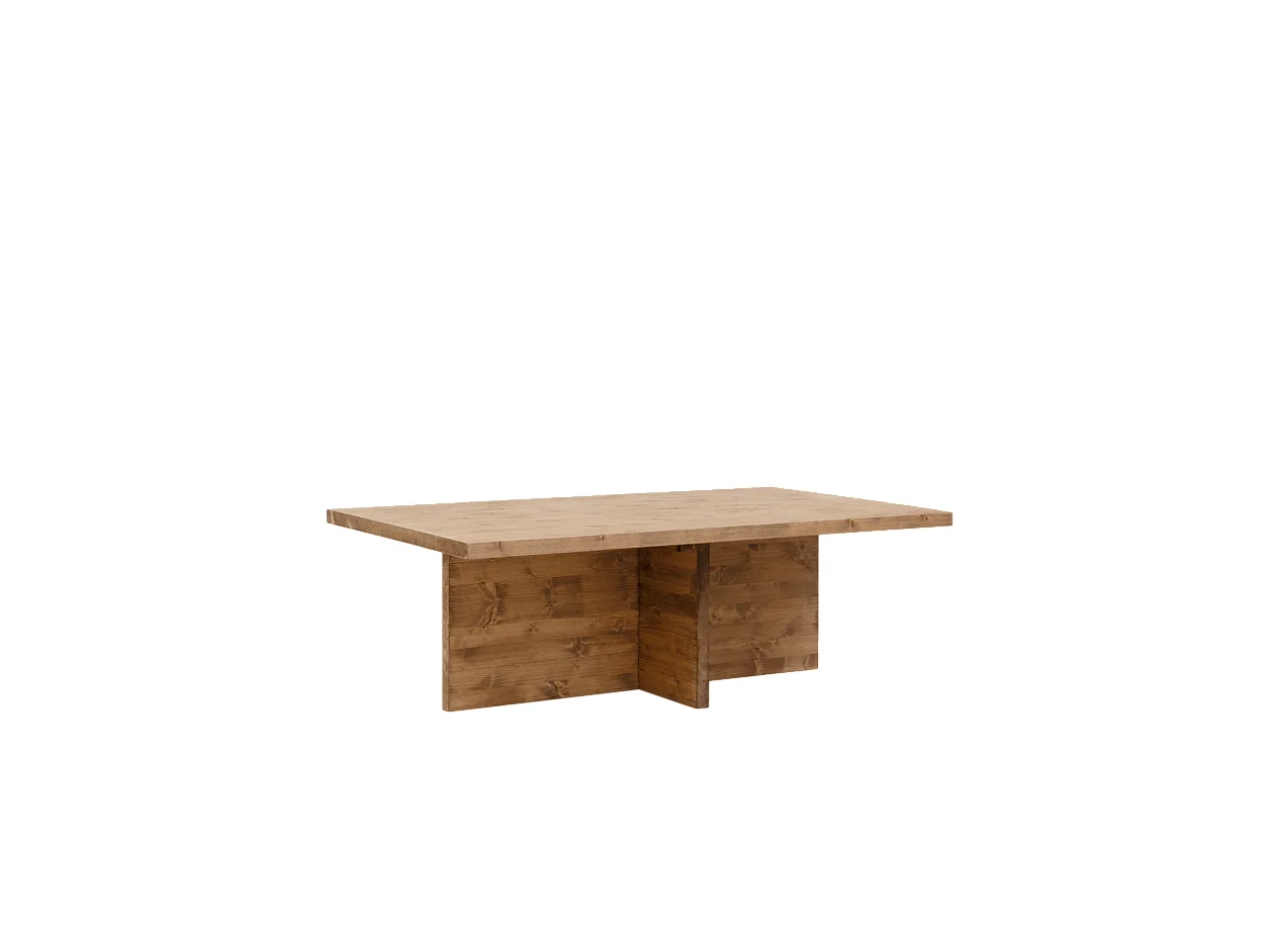 Tavolino in legno massiccio colore marrone scuro 120x40cm - TENA - DECOWOOD