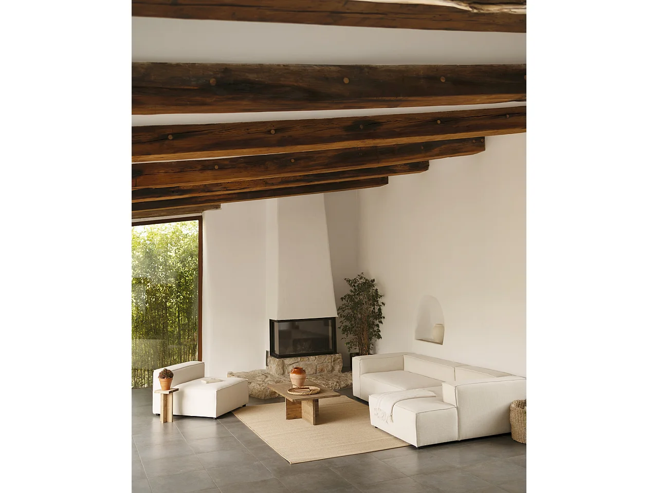 Tavolino in legno massiccio colore marrone scuro 120x40cm - TENA - DECOWOOD