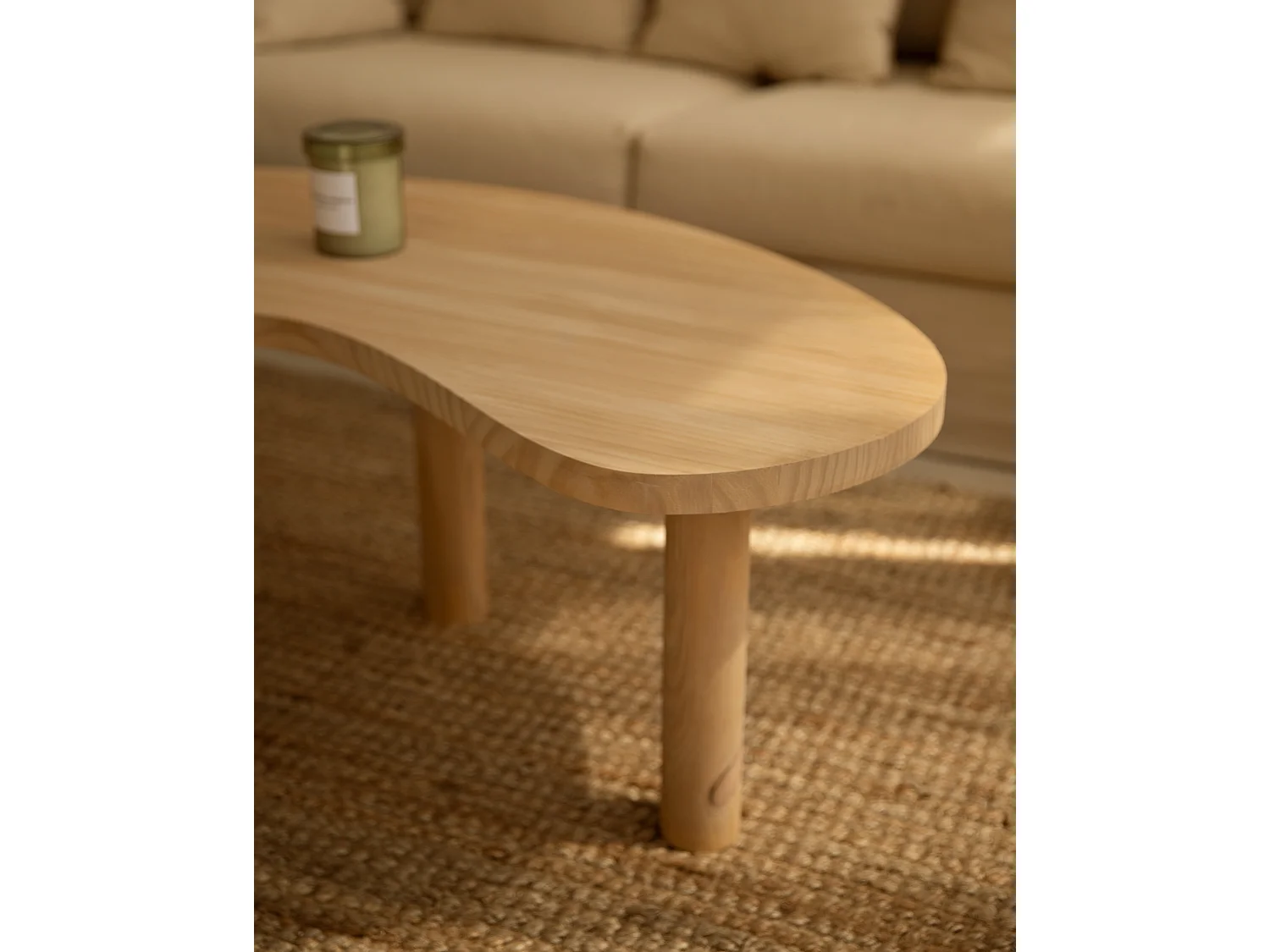 Table basse en bois marron 118,5x40cm - GINA - DECOWOOD