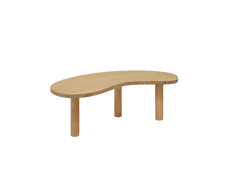Table basse en bois marron 118,5x40cm - GINA - DECOWOOD