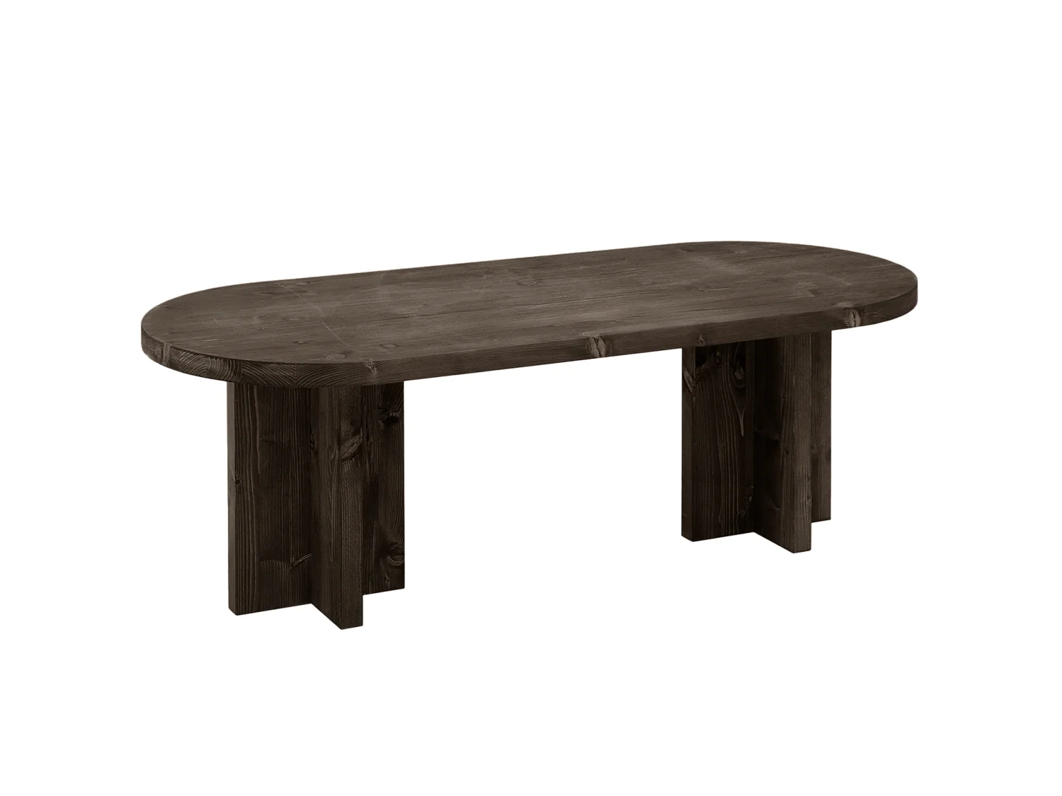 Table basse en bois de sapin noir 120x40cm - TOKYO - DECOWOOD
