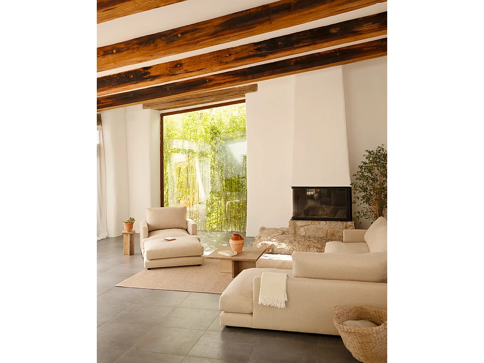 Table basse carrée en bois massif ton marron de 80x33,22cm - TENA - DECOWOOD