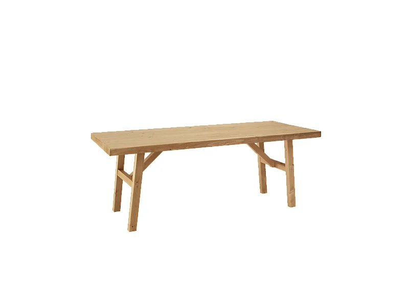 Mesa de centro rectangular de madera de abeto Decowood en color roble medio de 120x50cm - SIEP - DECOWOOD