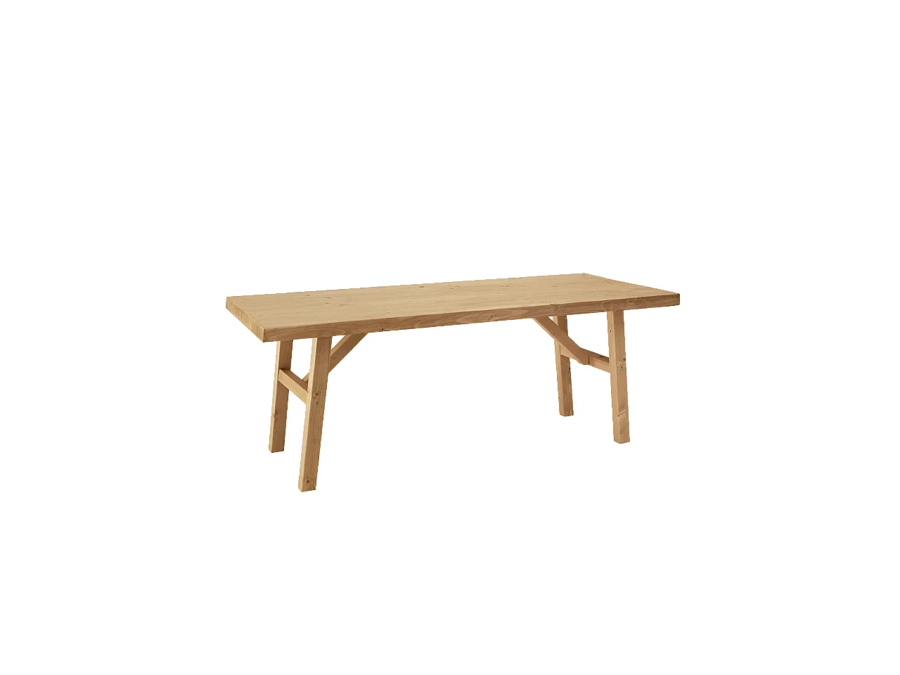 Table basse en bois de sapin marron 120x45cm - SIEP - DECOWOOD