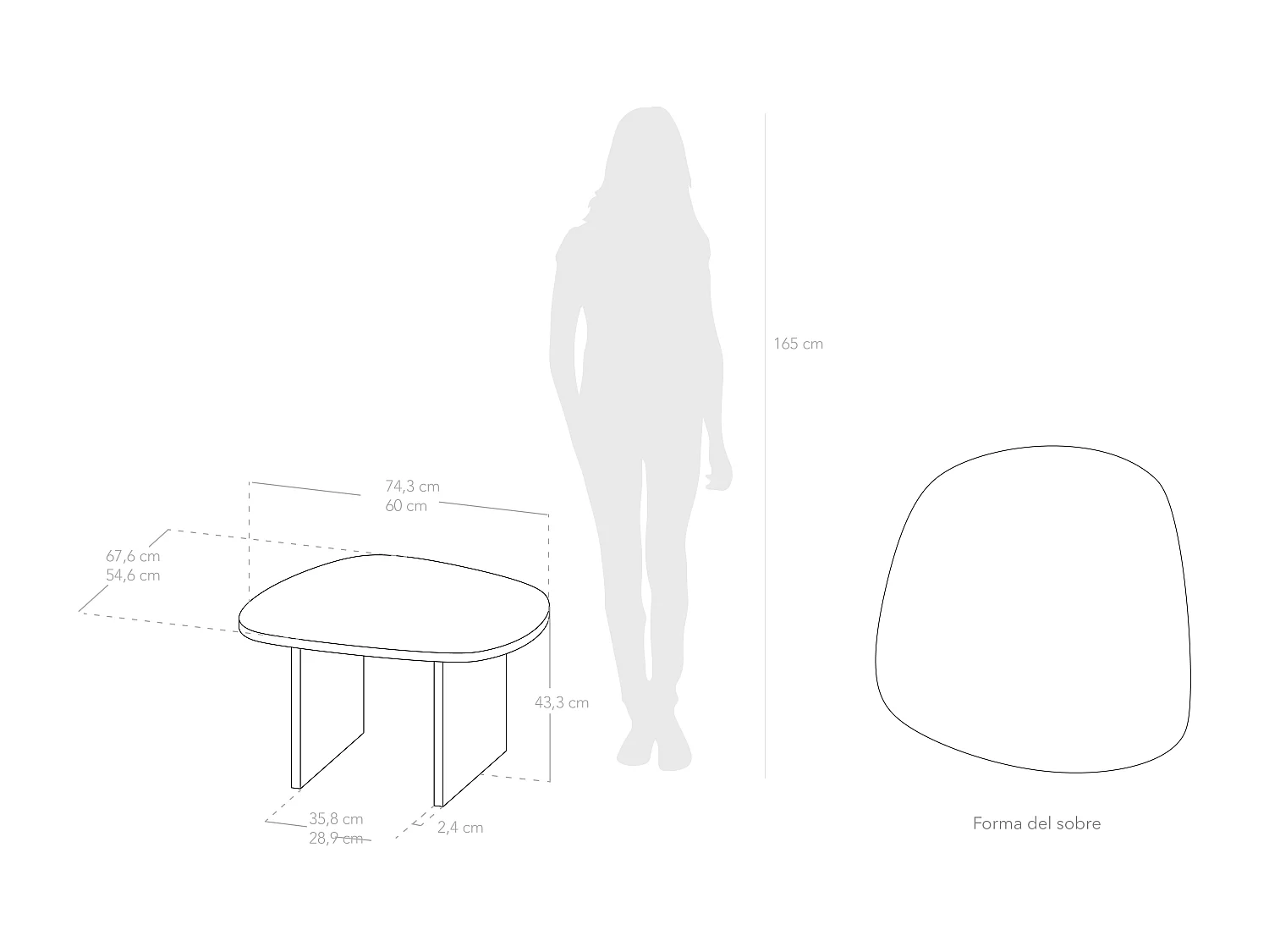 Table basse en bois de sapin vieilli 74,3x43,25cm - MUR - DECOWOOD