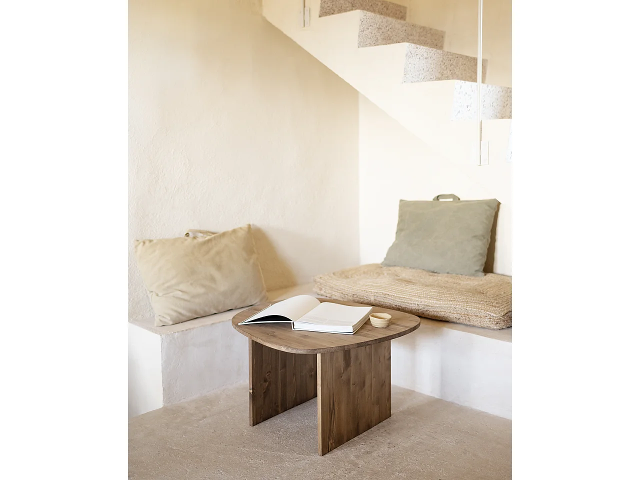 Table basse en bois de sapin vieilli 74,3x43,25cm - MUR - DECOWOOD