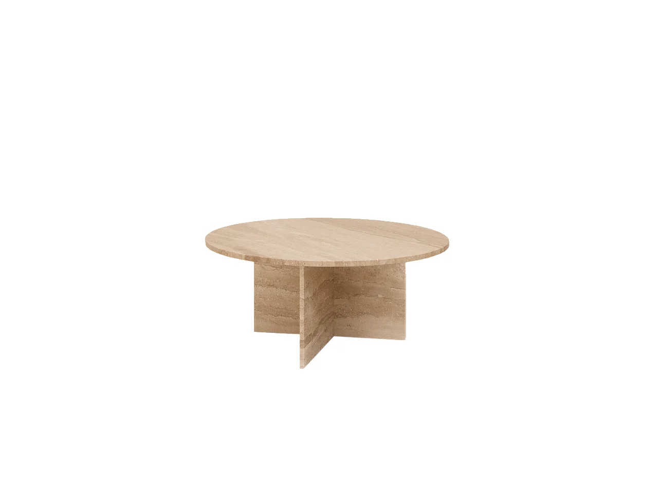 Mesa de centro redonda de mármol daino reale DECOWOOD de Ø60x40cm - TOSCANA - DECOWOOD