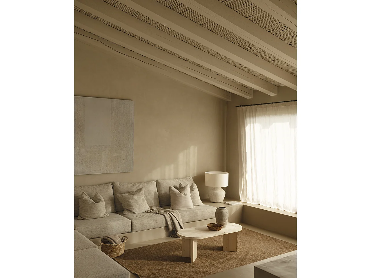 Table basse en bois de sapin naturel 120x40cm - OSAKA - DECOWOOD