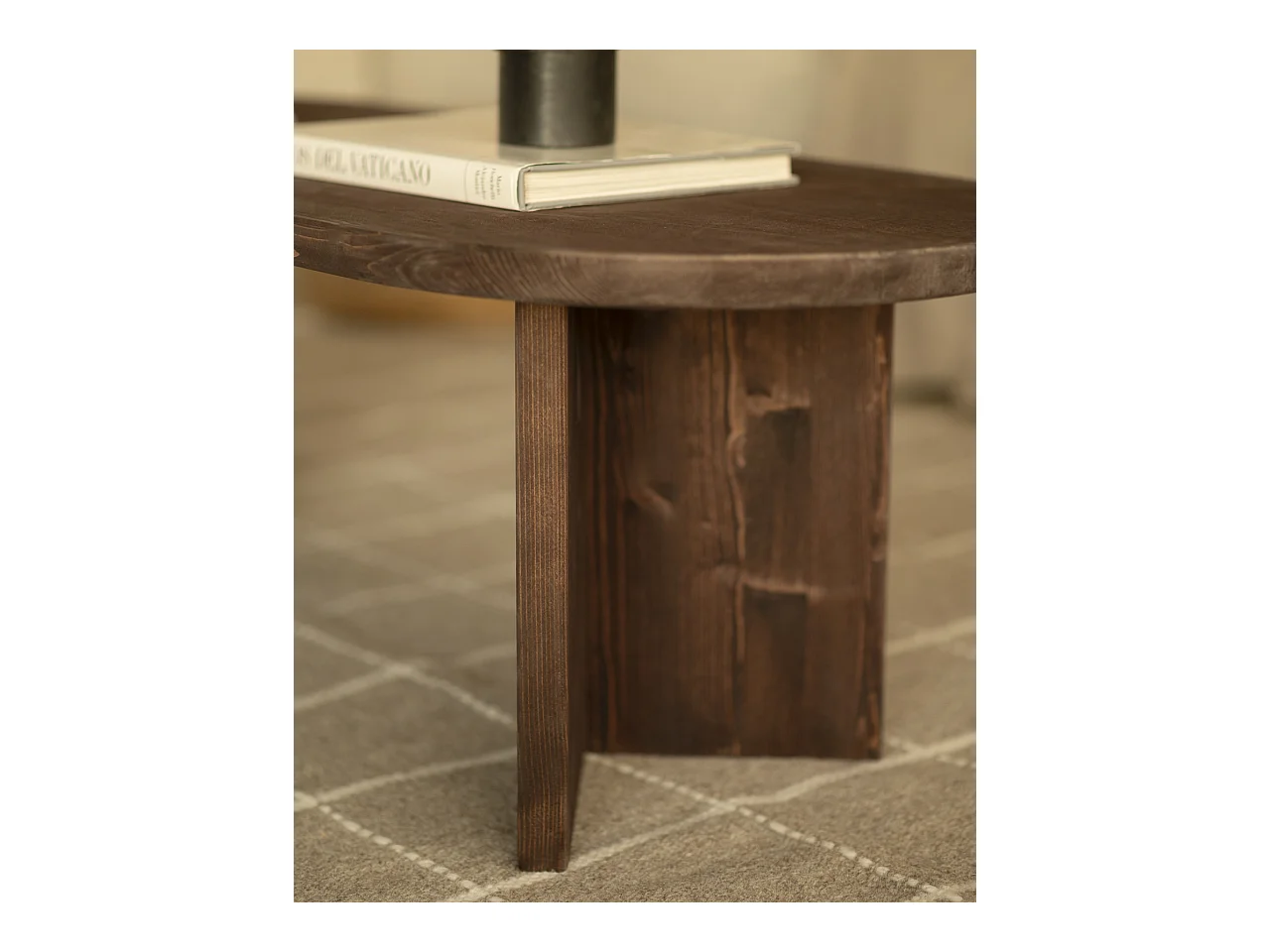 Table basse en bois de sapin marron 120x40cm - OSAKA - DECOWOOD