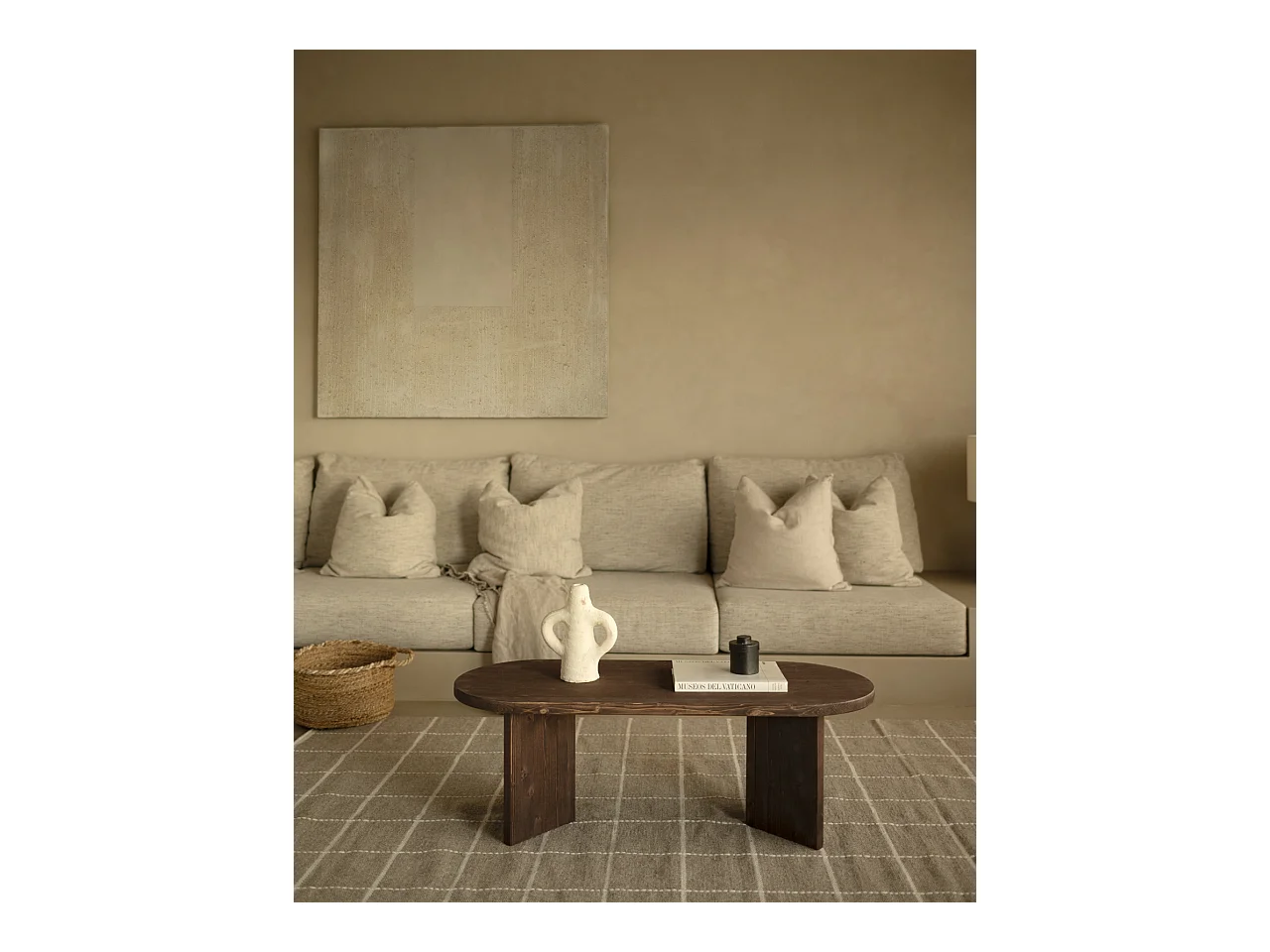 Table basse en bois de sapin marron 120x40cm - OSAKA - DECOWOOD
