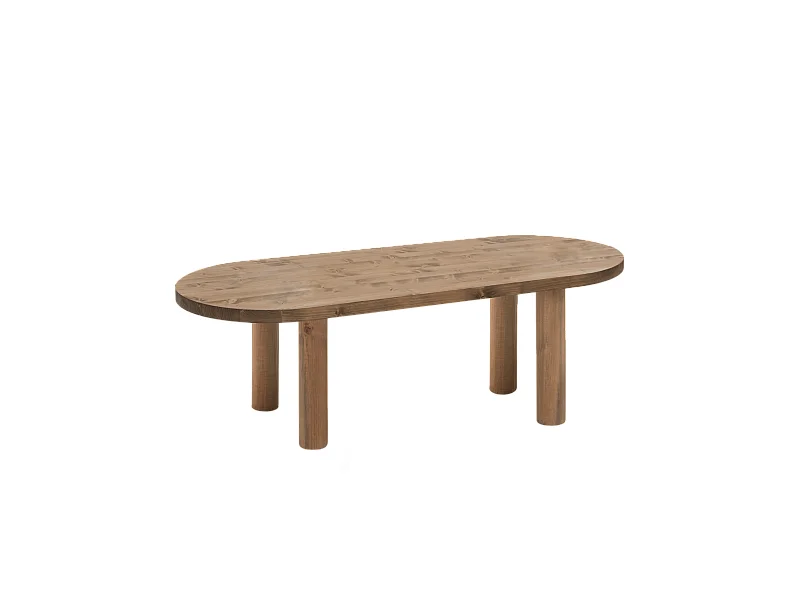 Table basse en bois vieilli 120x40cm - GINA - DECOWOOD