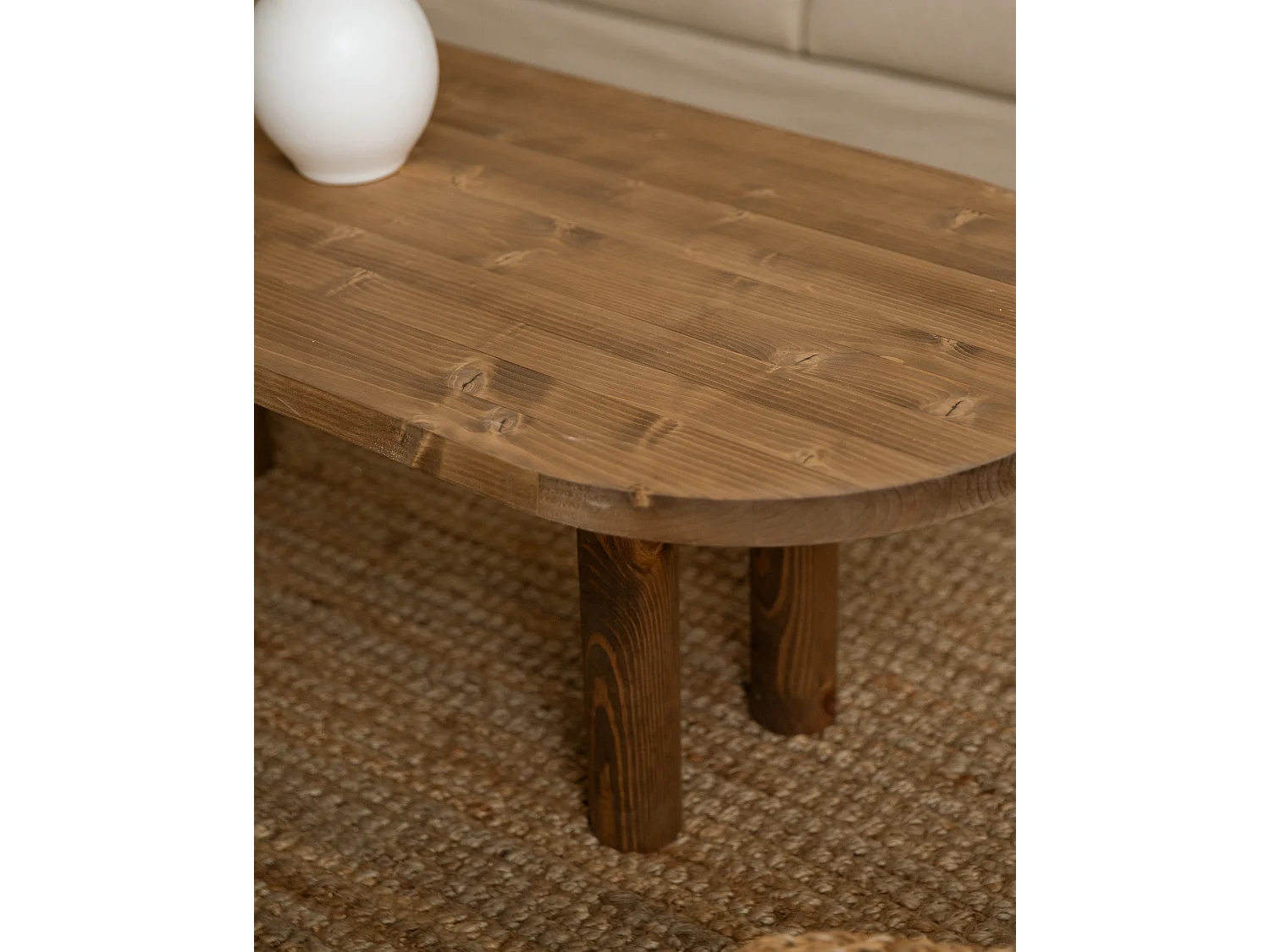 Table basse en bois vieilli 120x40cm - GINA - DECOWOOD