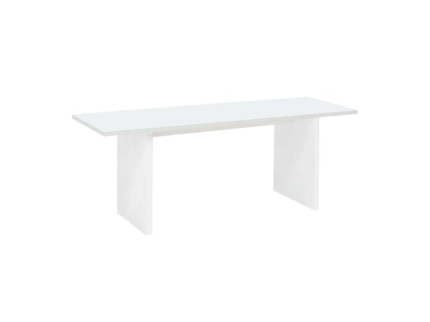 Table basse en bois de sapin blanc 120x45cm - BALI - DECOWOOD