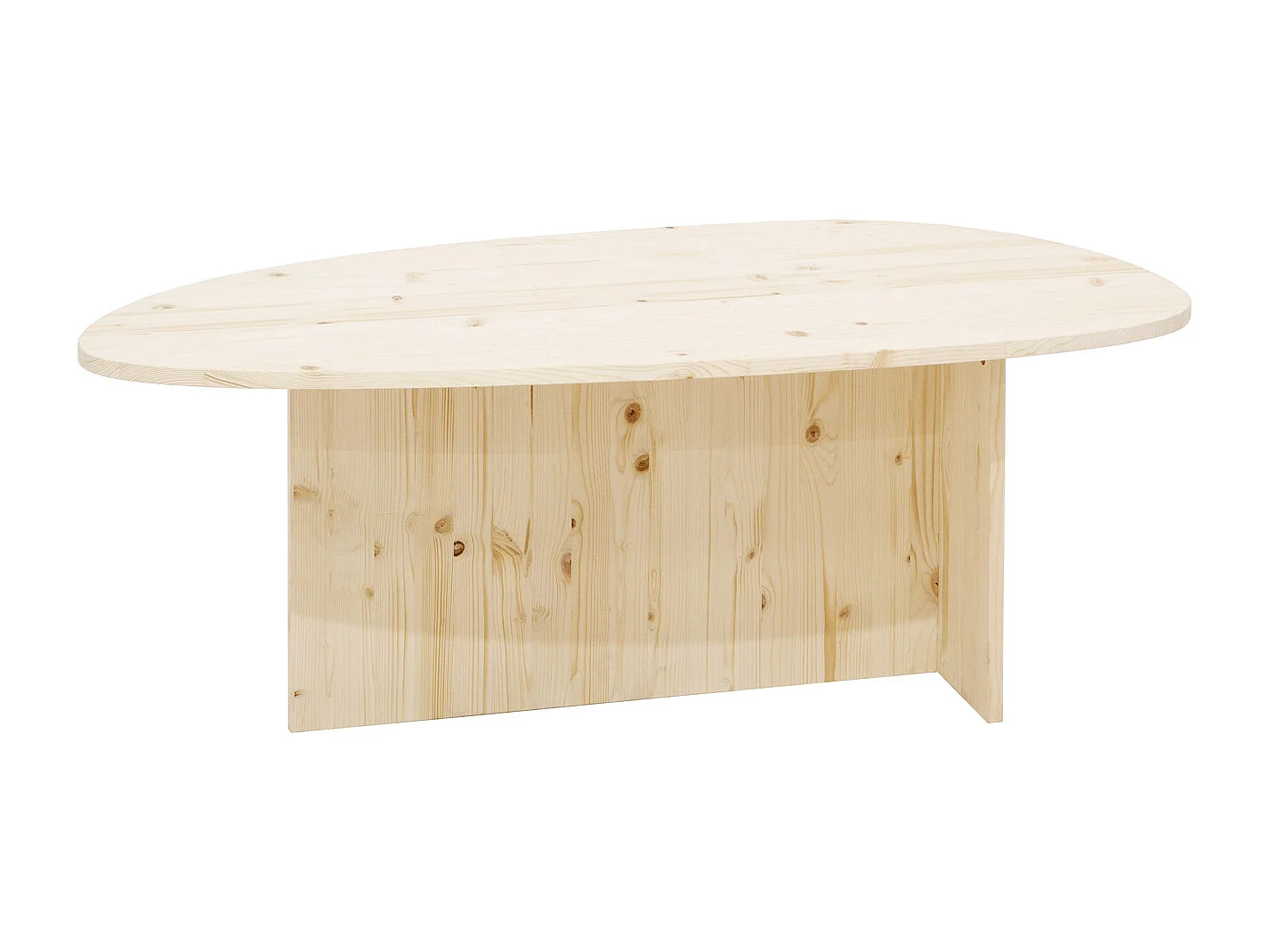 Table basse en bois de sapin naturel 128,6x43,25cm - MUR - DECOWOOD