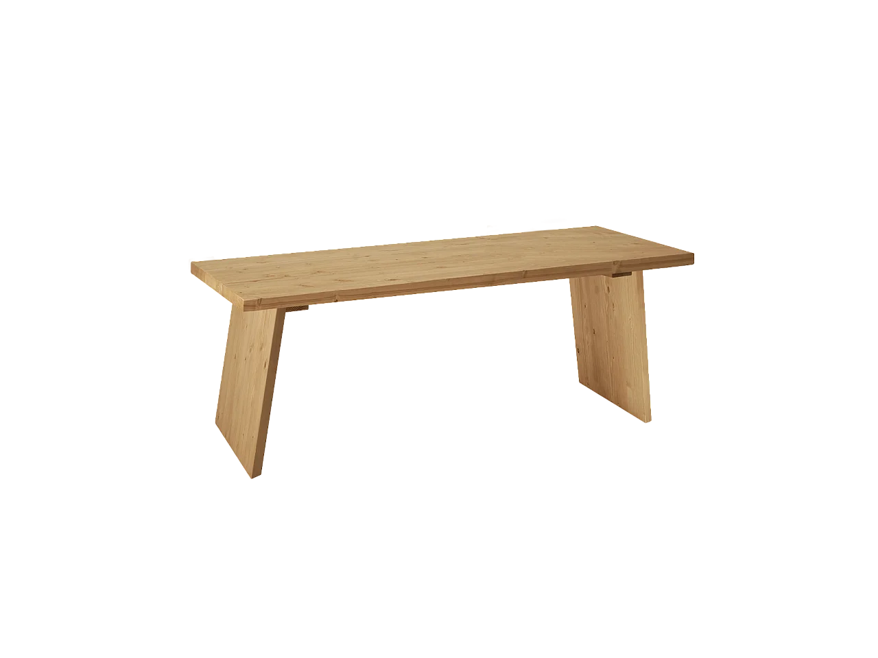 Tavolo basso rettangolare in legno massello in marrone chiaro 120x45cm - FRIDA - DECOWOOD