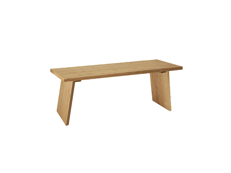 Tavolo basso rettangolare in legno massello in marrone chiaro 120x45cm - FRIDA - DECOWOOD