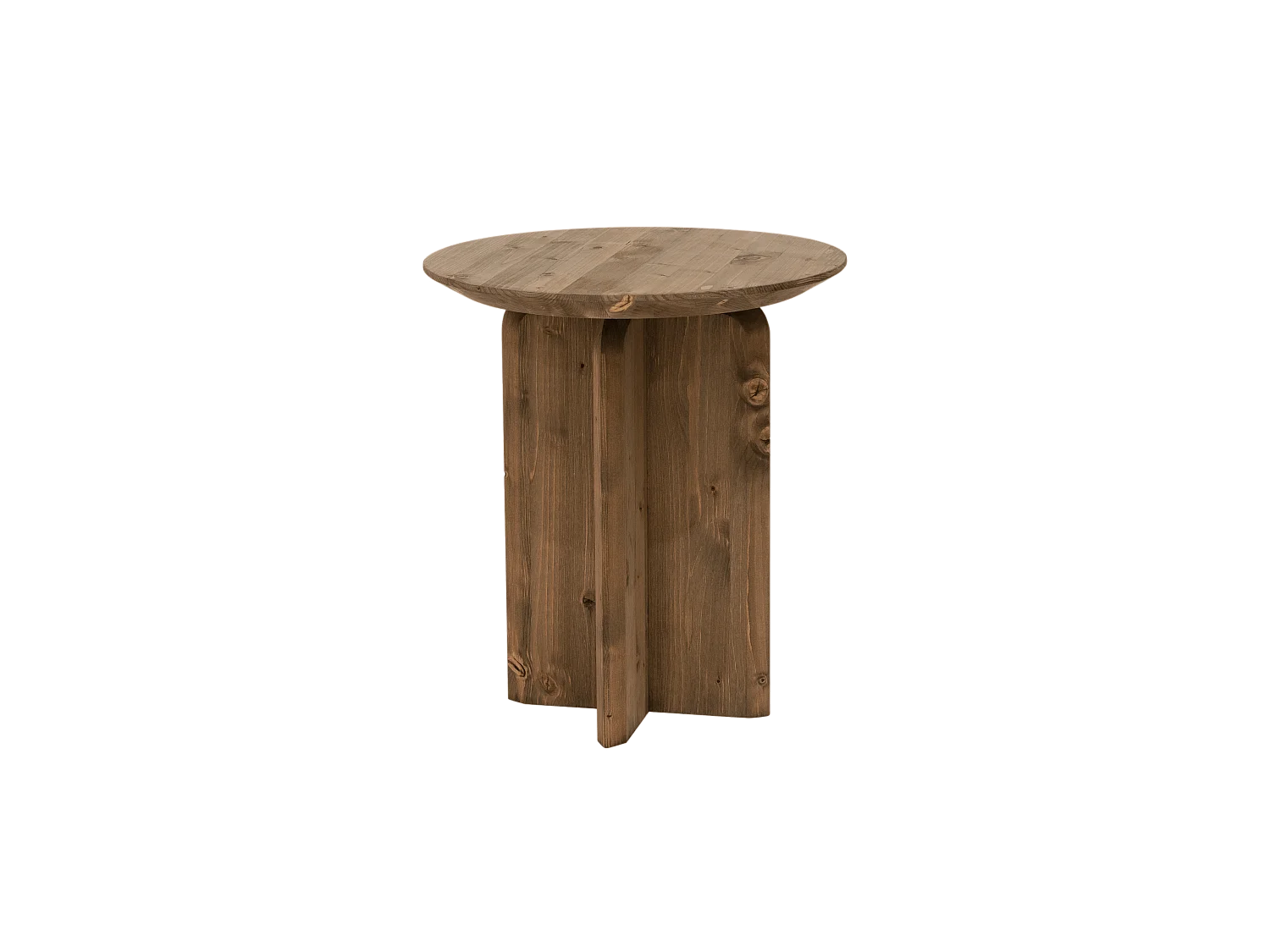 Table d'appoint en bois de sapin vieilli 50x45cm - BLOOM - DECOWOOD