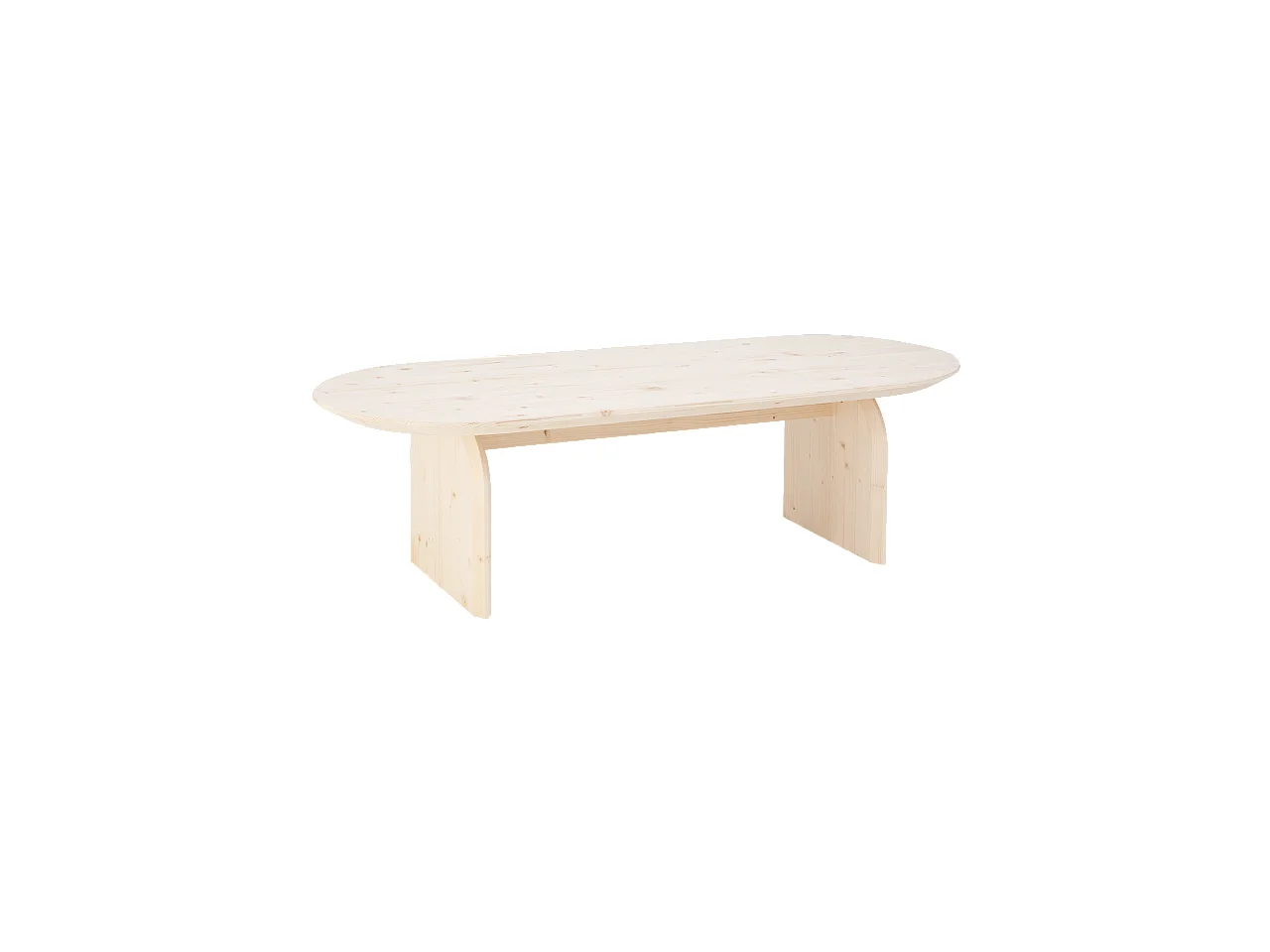 Table basse ovale en bois de sapin naturel 120x35cm - BLOOM - DECOWOOD