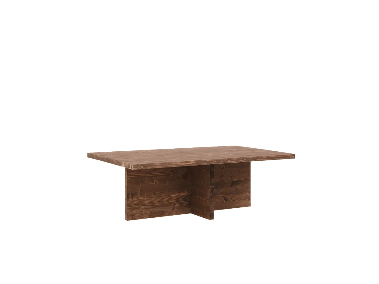 Tavolino in legno massiccio colore noce 120x40cm - TENA - DECOWOOD