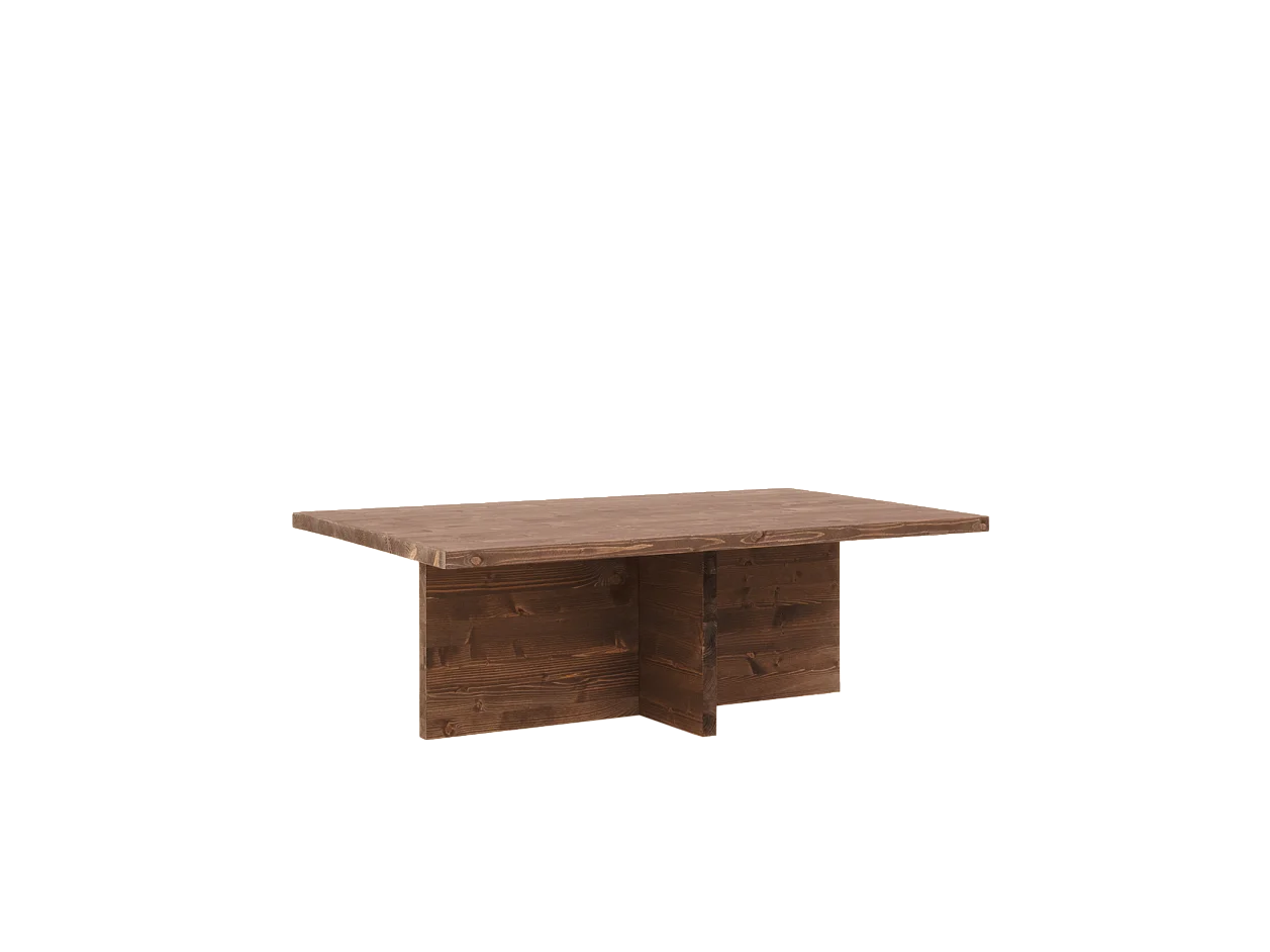 Tavolino in legno massiccio colore noce 120x40cm - TENA - DECOWOOD