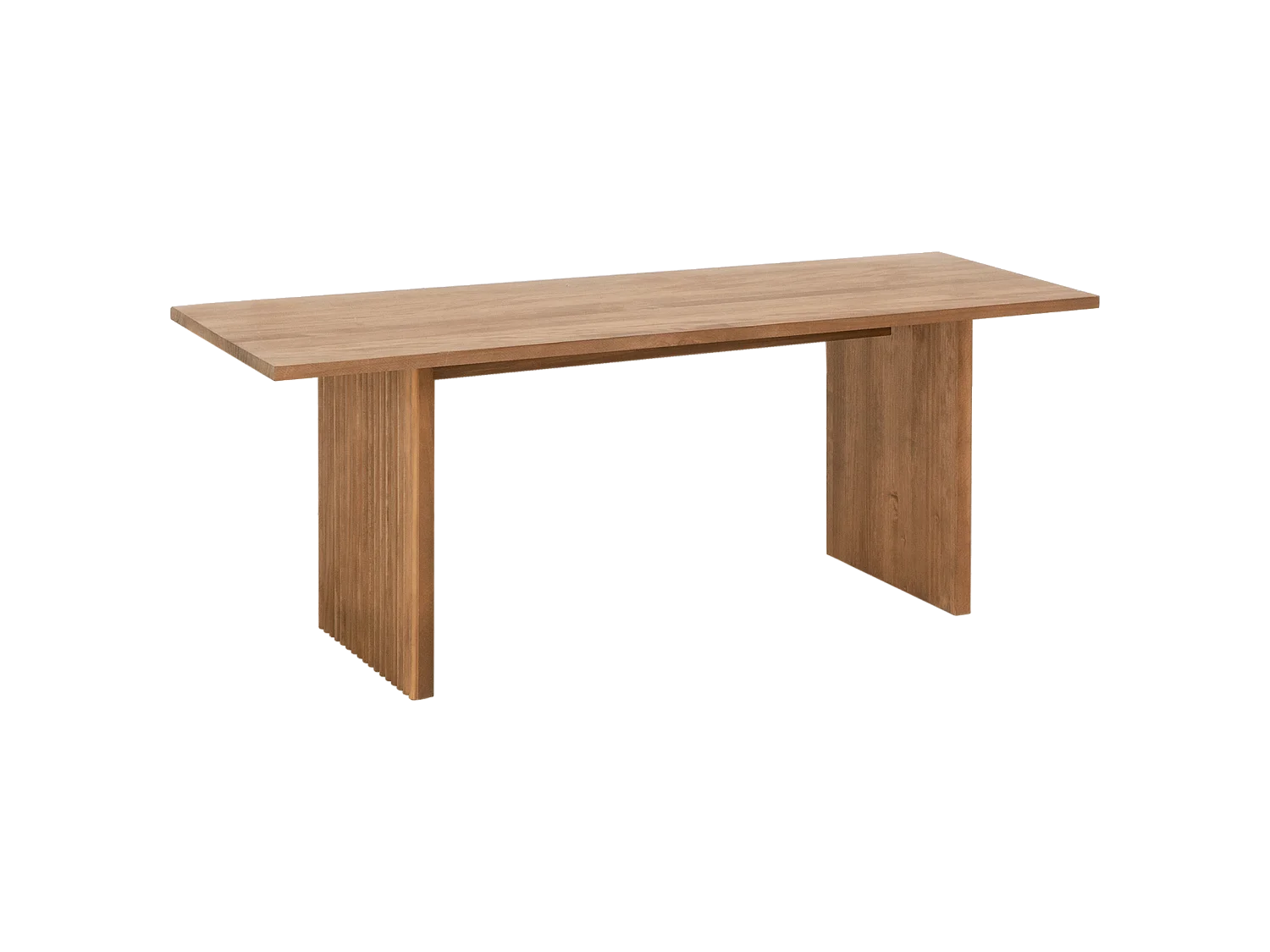 Tavolo basso rettangolare in legno massello in tono rovere scuro 120x45cm - BALI - DECOWOOD