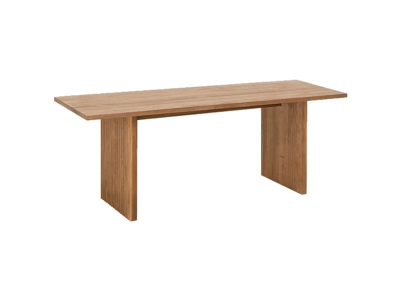 Tavolo basso rettangolare in legno massello in tono rovere scuro 120x45cm - BALI - DECOWOOD