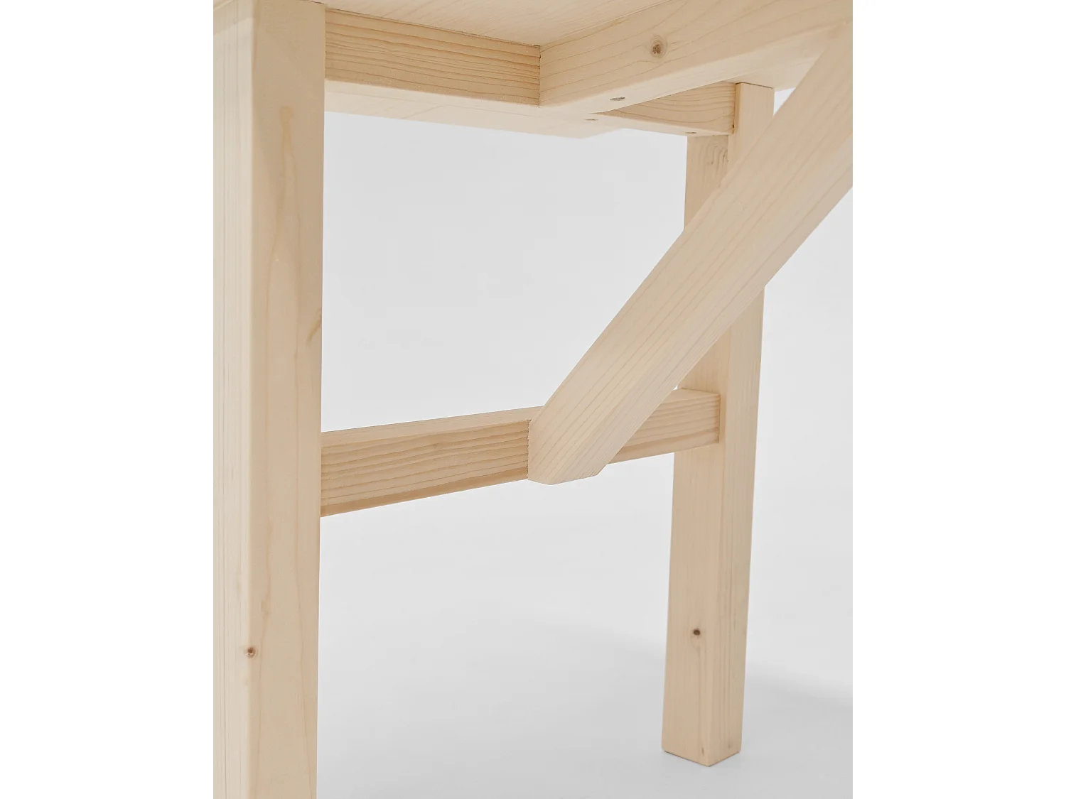 Tavolo basso rettangolare in legno massello in tono naturale 120x45cm - SIEP - DECOWOOD