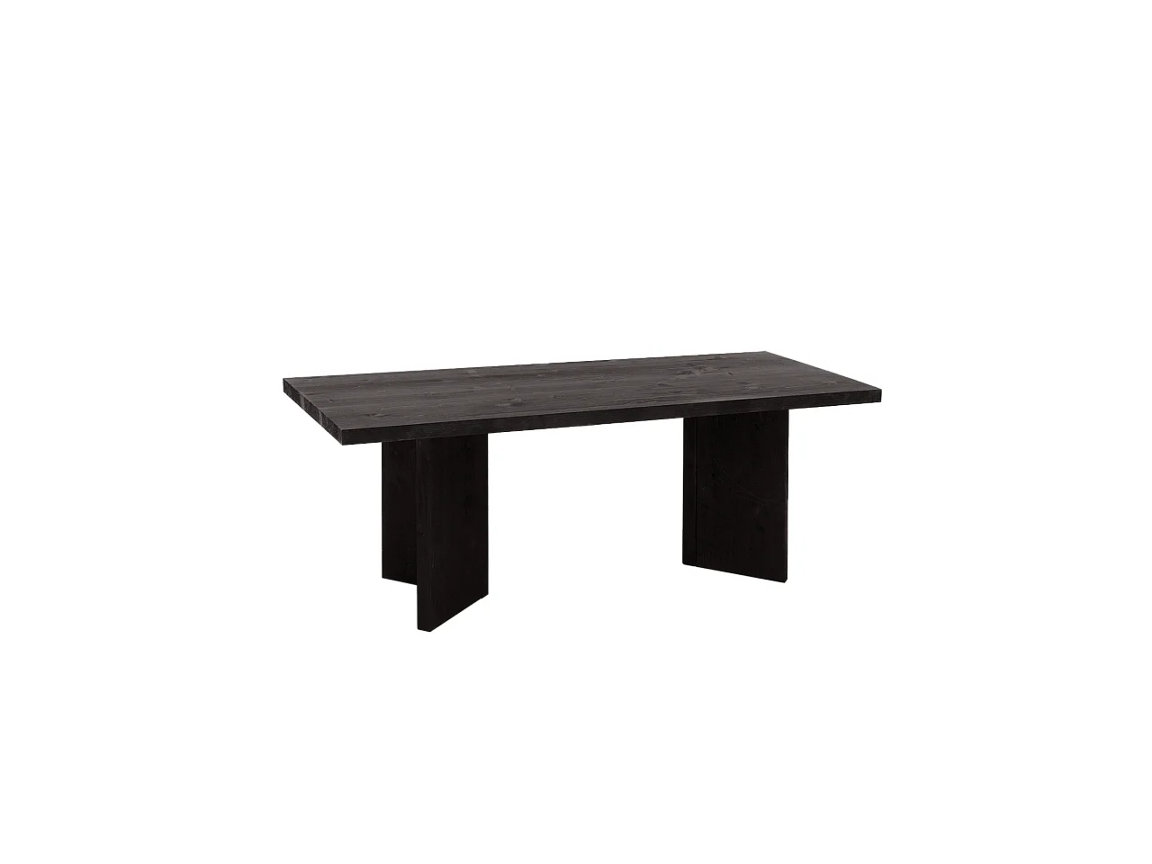 Table basse en bois de sapin en noir 120x50cm - KYOTO - DECOWOOD