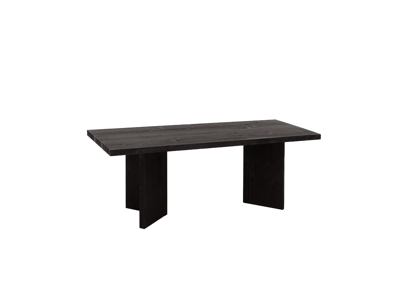 Mesa de centro de madera maciza en tono negro de 120x50cm - KYOTO - DECOWOOD