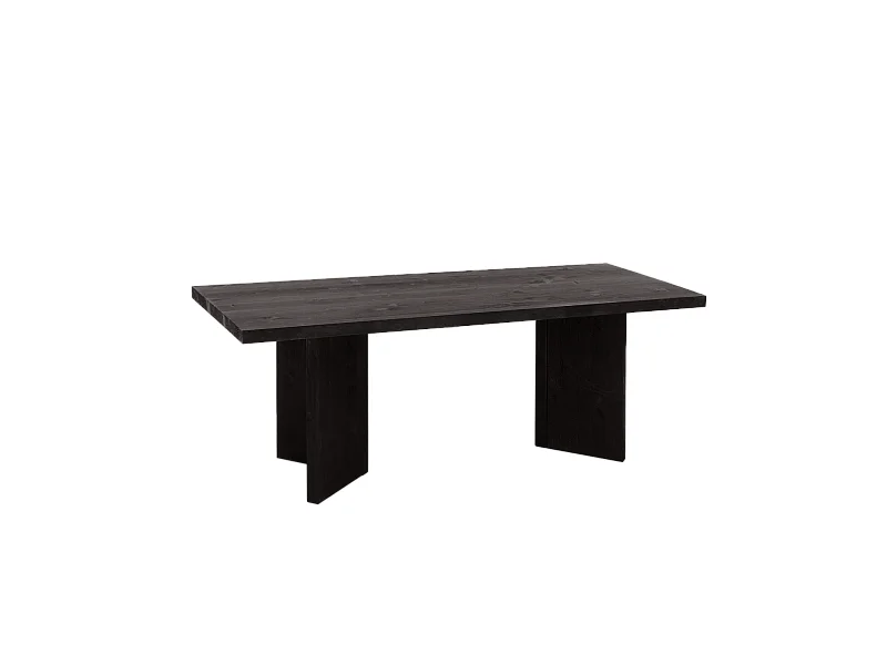 Tavolo basso in legno massello in tono nero 120x40cm - KYOTO - DECOWOOD