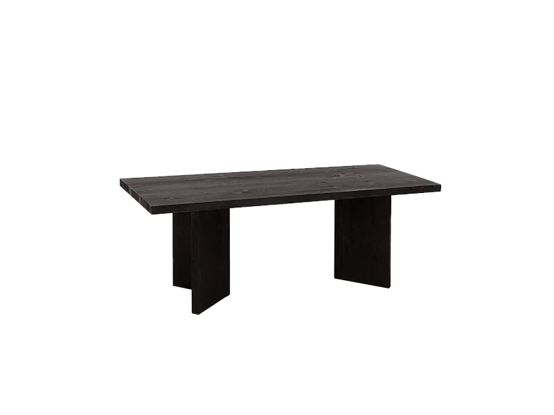 Tavolo basso in legno massello in tono nero 120x40cm - KYOTO - DECOWOOD