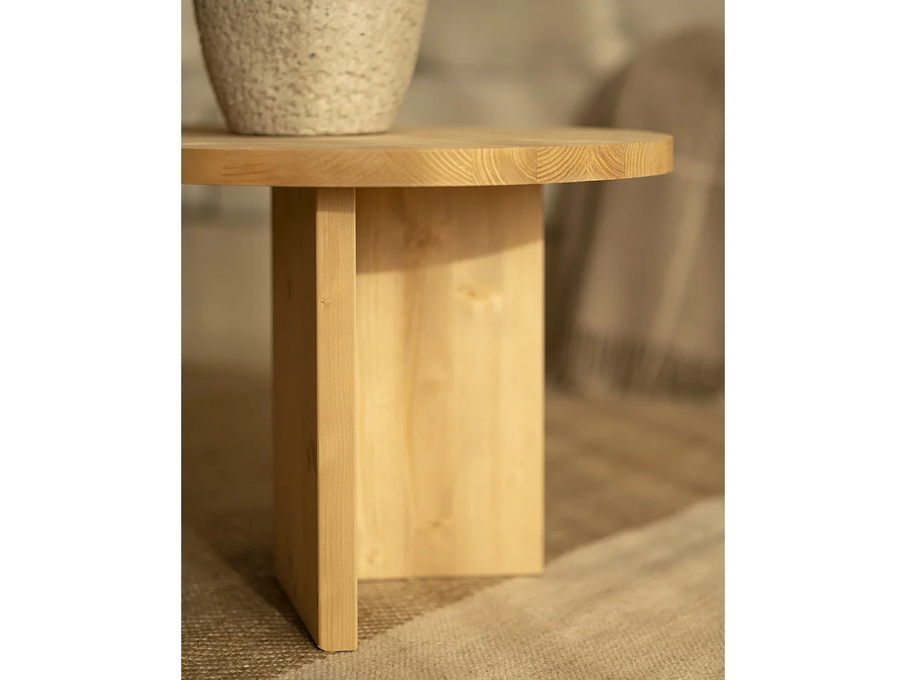 Table basse en bois de sapin marron 120x40cm - OSAKA - DECOWOOD