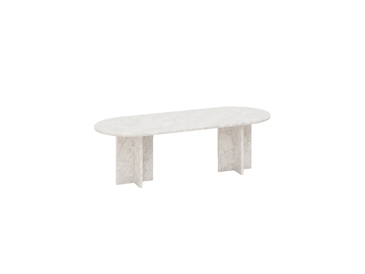 Table basse en marbre de 120x50cm - TOSCANA - DECOWOOD
