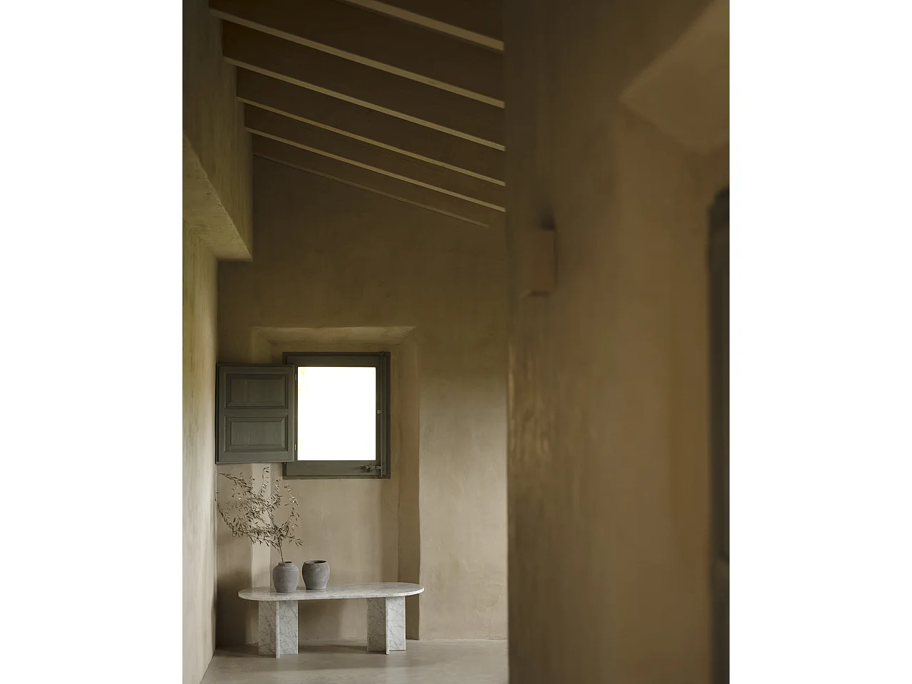 Tavolo ovale in marmo Venato 120x50cm