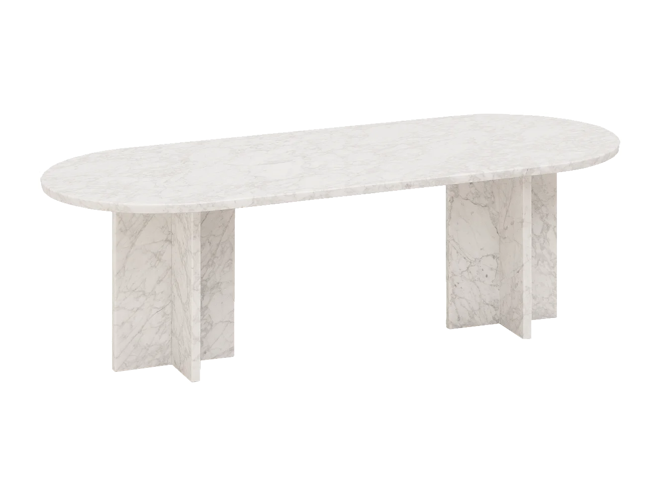 Tavolo ovale in marmo Venato 120x50cm